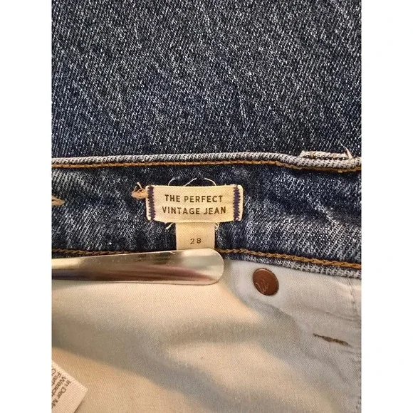 Madewell The Perfect Vintage Jean High Rise Tapered Medium Wash Denim Size 28 - Picture 3 of 4